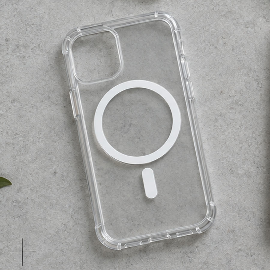 Transparent magnetic-compatible phone case