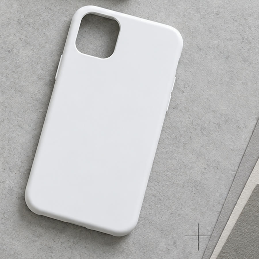 Blank white phone case ready for custom artwork
