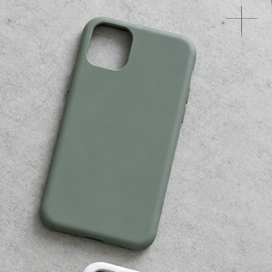 Soft green silicone phone case