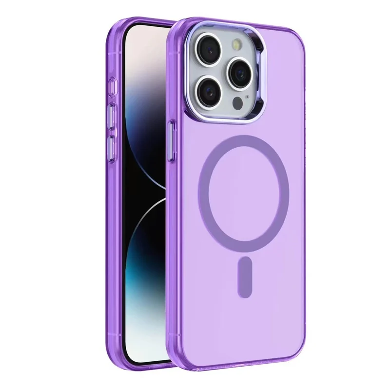 Magnetic Hybrid Phone Case — Purple · front and back